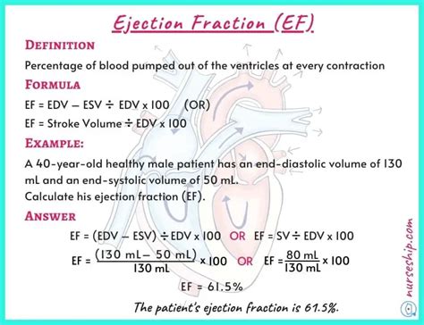 left ventricular ejection fraction equation.